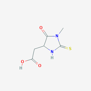 molecular formula C6H8N2O3S B1608377 2-(1-Methyl-5-oxo-2-thioxoimidazolidin-4-YL)acetic acid CAS No. 28868-14-6