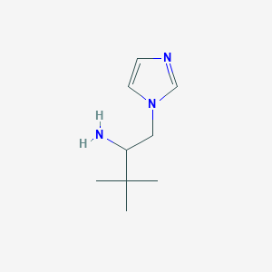 molecular formula C9H17N3 B1608393 1-(1H-imidazol-1-yl)-3,3-dimethylbutan-2-amine CAS No. 845290-87-1