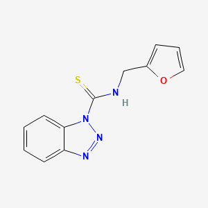 molecular formula C12H10N4OS B1608394 N-(Furan-2-ylmethyl)-1H-benzotriazole-1-carbothioamide CAS No. 690634-08-3