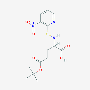5-[(2-Methylpropan-2-yl)oxy]-2-[(3-nitropyridin-2-yl)sulfanylamino]-5-oxopentanoic acid