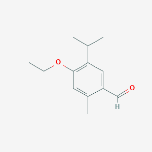 molecular formula C13H18O2 B1608406 4-Ethoxy-5-isopropyl-2-methylbenzaldehyde CAS No. 872183-70-5