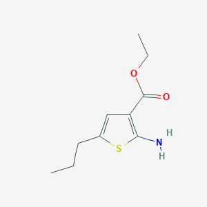 molecular formula C10H15NO2S B1608408 Ethyl 2-amino-5-propylthiophene-3-carboxylate CAS No. 76575-31-0