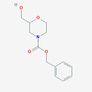 molecular formula C13H17NO4 B1608410 Benzyl 2-(hydroxymethyl)morpholine-4-carboxylate CAS No. 135782-20-6