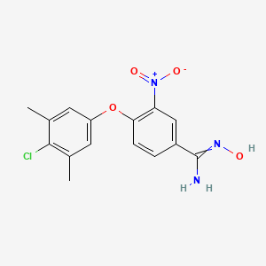 4-(4-chloro-3,5-dimethylphenoxy)-N'-hydroxy-3-nitrobenzenecarboximidamide