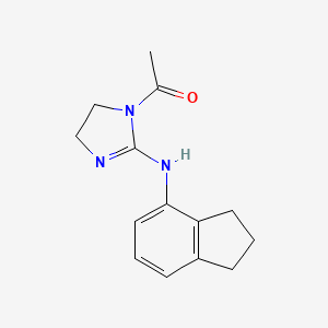 1-Acetyl-N-(2,3-dihydro-1H-inden-4-yl)-4,5-dihydro-1H-imidazol-2-amine