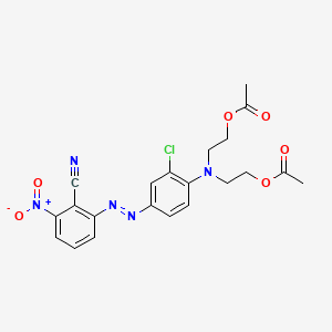 2-((4-((2-Cyano-3-nitrophenyl)azo)-2-chlorophenyl)(2-acetoxyethyl)amino)ethyl acetate