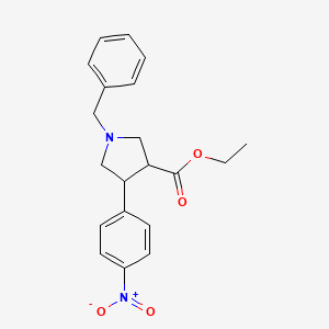 molecular formula C20H22N2O4 B1608470 Ethyl 1-benzyl-4-(4-nitrophenyl)pyrrolidine-3-carboxylate CAS No. 306305-35-1