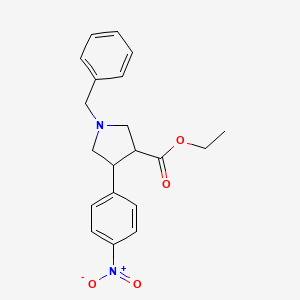 Ethyl 1-benzyl-4-(4-nitrophenyl)pyrrolidine-3-carboxylate