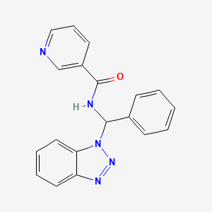 N-(1H-Benzotriazol-1-ylphenylmethyl)-3-pyridinecarboxamide