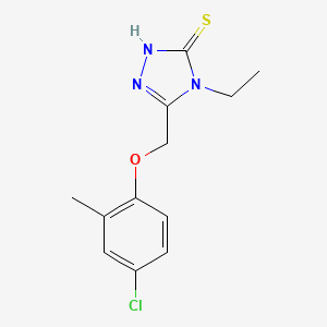 molecular formula C12H14ClN3OS B1608494 5-[(4-chloro-2-methylphenoxy)methyl]-4-ethyl-4H-1,2,4-triazole-3-thiol CAS No. 588673-88-5