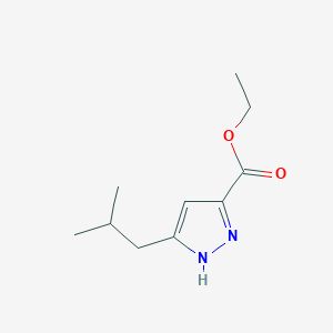 molecular formula C10H16N2O2 B1608502 ethyl 5-(2-methylpropyl)-1H-pyrazole-3-carboxylate CAS No. 92945-28-3
