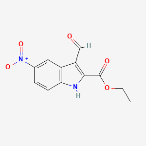 molecular formula C12H10N2O5 B1608507 Ethyl 3-formyl-5-nitro-1H-indole-2-carboxylate CAS No. 22120-89-4