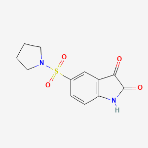molecular formula C12H12N2O4S B1608510 5-(Pyrrolidin-1-ylsulfonyl)indoline-2,3-dione CAS No. 220510-17-8