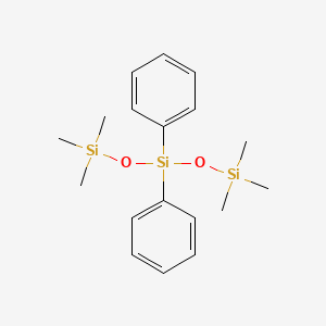 molecular formula C18H28O2Si3 B1608513 3,3-Diphenylhexamethyltrisiloxane CAS No. 797-77-3