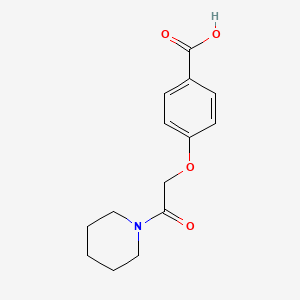 molecular formula C14H17NO4 B1608517 4-[2-Oxo-2-(piperidin-1-YL)ethoxy]benzoic acid CAS No. 29936-93-4