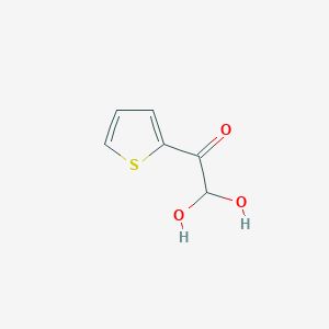 molecular formula C6H6O3S B160852 2,2-Dihydroxy-1-(thiophen-2-yl)ethanone CAS No. 138380-43-5