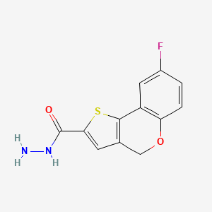 8-fluoro-4H-thieno[3,2-c]chromene-2-carbohydrazide