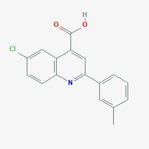 molecular formula C17H12ClNO2 B1608532 6-Chloro-2-(3-methylphenyl)quinoline-4-carboxylic acid CAS No. 724749-61-5