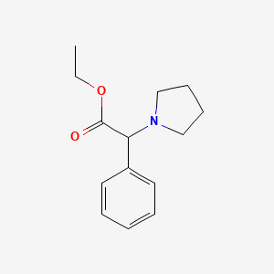 molecular formula C14H19NO2 B1608538 Ethyl 2-phenyl-2-(pyrrolidin-1-yl)acetate CAS No. 22083-21-2