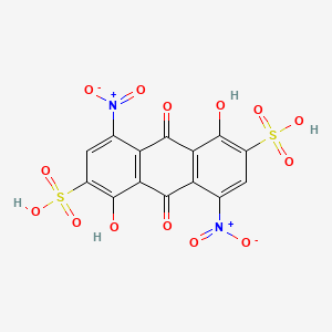 molecular formula C14H6N2O14S2 B1608546 2,6-Anthracenedisulfonic acid, 9,10-dihydro-1,5-dihydroxy-4,8-dinitro-9,10-dioxo- CAS No. 6449-09-8