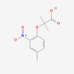 molecular formula C11H13NO5 B1608547 2-Methyl-2-(4-methyl-2-nitrophenoxy)propanoic acid CAS No. 71659-83-1