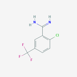 molecular formula C8H6ClF3N2 B1608561 2-Chloro-5-trifluoromethyl-benzamidine CAS No. 885963-61-1