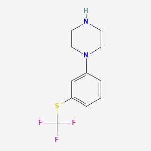 molecular formula C11H13F3N2S B1608589 1-(3-((Trifluoromethyl)thio)phenyl)piperazine CAS No. 50786-80-6