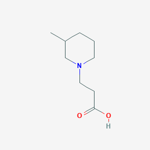 molecular formula C9H17NO2 B1608612 3-(3-甲基哌啶-1-基)丙酸 CAS No. 858444-38-9
