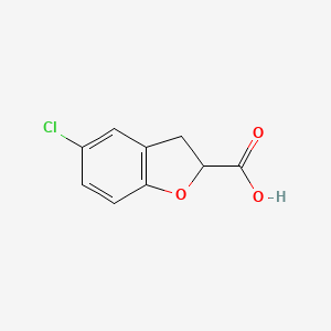 molecular formula C9H7ClO3 B1608613 5-氯-2,3-二氢-1-苯并呋喃-2-羧酸 CAS No. 34385-94-9