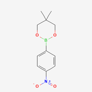 molecular formula C11H14BNO4 B1608621 5,5-Dimethyl-2-(4-nitrophenyl)-1,3,2-dioxaborinane CAS No. 502622-85-7