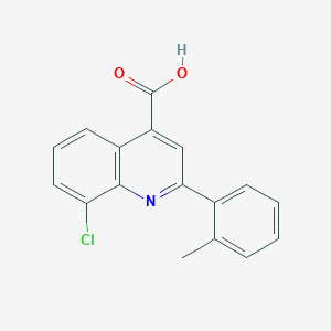 molecular formula C17H12ClNO2 B1608629 8-Chloro-2-(2-methylphenyl)quinoline-4-carboxylic acid CAS No. 667437-81-2