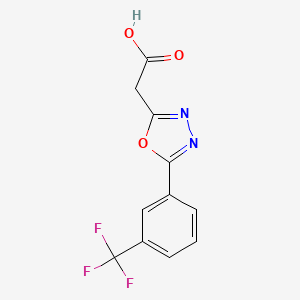molecular formula C11H7F3N2O3 B1608648 2-(5-(3-(Trifluoromethyl)phenyl)-1,3,4-oxadiazol-2-yl)acetic acid CAS No. 883789-95-5