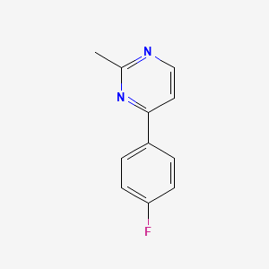 molecular formula C11H9FN2 B1608652 4-(4-Fluorophenyl)-2-methylpyrimidine CAS No. 85979-51-7