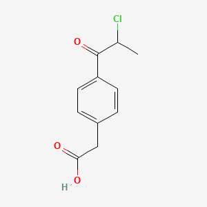 molecular formula C11H11ClO3 B1608663 4-(2-Chloropropionyl)phenylacetic acid CAS No. 84098-73-7