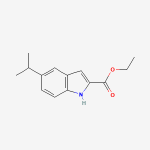 molecular formula C14H17NO2 B1608664 5-异丙基-1H-吲哚-2-羧酸乙酯 CAS No. 881041-38-9