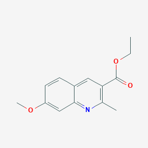 molecular formula C14H15NO3 B1608665 7-甲氧基-2-甲基喹啉-3-羧酸乙酯 CAS No. 86210-91-5