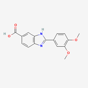 molecular formula C16H14N2O4 B1608678 2-(3,4-Dimethoxyphenyl)-1H-benzo[D]imidazole-5-carboxylic acid CAS No. 355022-55-8