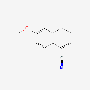 molecular formula C12H11NO B1608683 6-Methoxy-3,4-dihydronaphthalene-1-carbonitrile CAS No. 6398-50-1