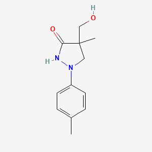 4-(Hydroxymethyl)-4-methyl-1-(4-methylphenyl)pyrazolidin-3-one