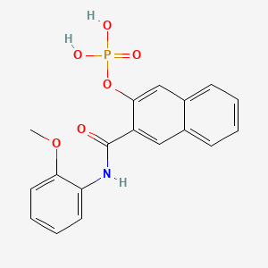molecular formula C18H16NO6P B1608691 N-(2-Methoxyphenyl)-3-(phosphonooxy)naphthalene-2-carboxamide CAS No. 84522-15-6