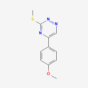 molecular formula C11H11N3OS B1608702 1,2,4-Triazine, 5-(4-methoxyphenyl)-3-(methylthio)- CAS No. 69466-83-7