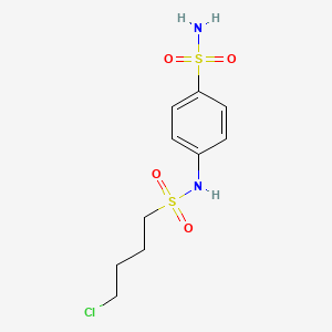 molecular formula C10H15ClN2O4S2 B1608710 P-[[(4-Chlorobutyl)sulphonyl]amino]benzenesulphonamide CAS No. 74220-53-4