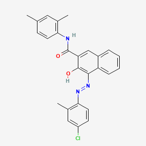 molecular formula C26H22ClN3O2 B1608739 2-Naphthalenecarboxamide, 4-[(4-chloro-2-methylphenyl)azo]-N-(2,4-dimethylphenyl)-3-hydroxy- CAS No. 72928-10-0