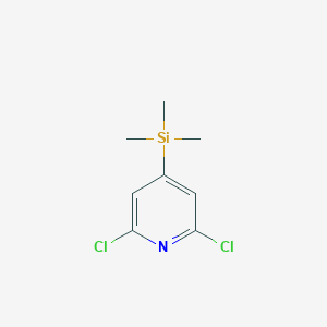 molecular formula C8H11Cl2NSi B160875 Pyridine, 2,6-dichloro-4-(trimethylsilyl)-(9CI) CAS No. 134031-23-5