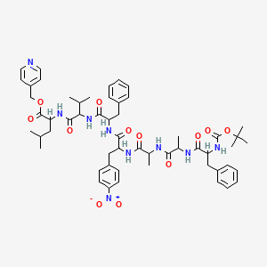 molecular formula C55H71N9O12 B1608758 BOC-PHE-ALA-ALA-4-NITRO-PHE-PHE-VAL-LEU-PYRIDIN-4-YLMETHYL ESTER CAS No. 86063-97-0