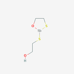 molecular formula C4H9O2S2Sb B160876 Ethanol, 2-(1,3,2-oxathiastibolan-2-ylthio)- CAS No. 1843-42-1