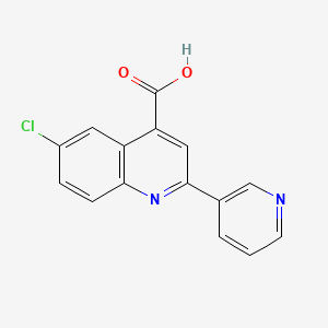 molecular formula C15H9ClN2O2 B1608760 6-Chloro-2-pyridin-3-ylquinoline-4-carboxylic acid CAS No. 669709-49-3