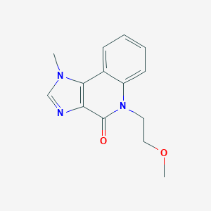 molecular formula C14H15N3O2 B160877 4H-Imidazo(4,5-c)quinolin-4-one, 1,5-dihydro-5-(2-methoxyethyl)-1-methyl- CAS No. 133306-24-8