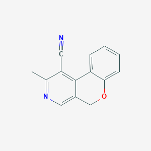 molecular formula C14H10N2O B1608772 2-methyl-5H-chromeno[3,4-c]pyridine-1-carbonitrile CAS No. 242474-54-0