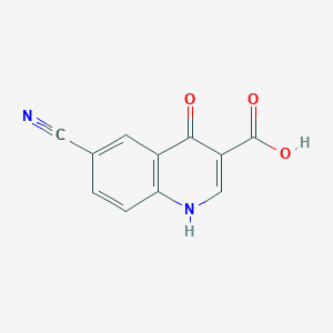 molecular formula C11H6N2O3 B1608787 6-Cyano-4-oxo-1,4-dihydroquinoline-3-carboxylic acid CAS No. 228728-20-9